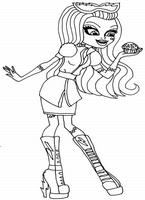 kolorowanki malowanki monster high dla dziewczynek, kolorowanka Frankie Stein do wydruku numer  67